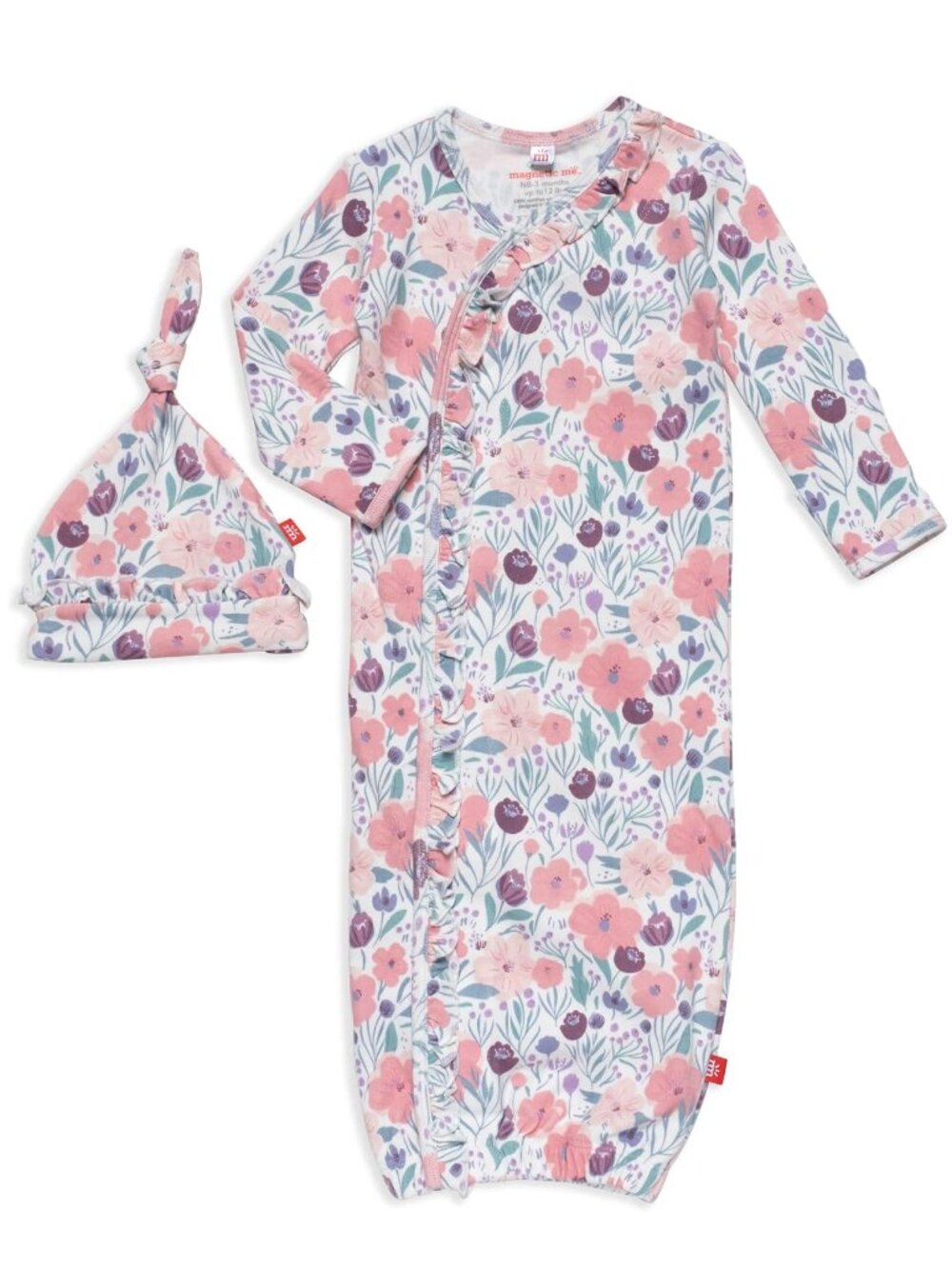 Magnetic Me Organic Cotton Newborn Sleeper Gown & Hat Set